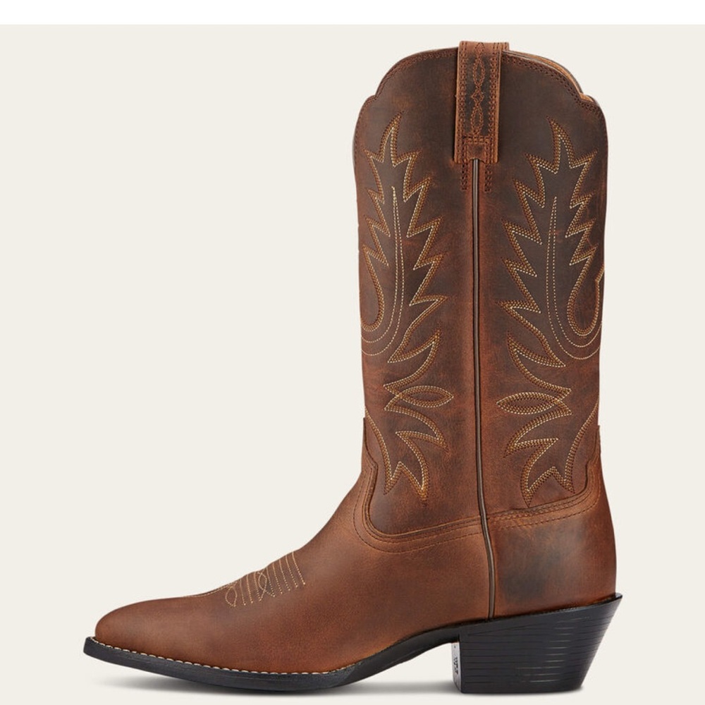Ariat distressed brown Women's Heritage R Toe Western Boots
